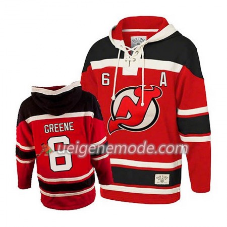 Herren Eishockey New Jersey Devils Andy Greene 6 Rot Sawyer Hooded Sweatshirt